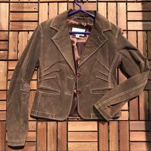 Brown suede blazer
